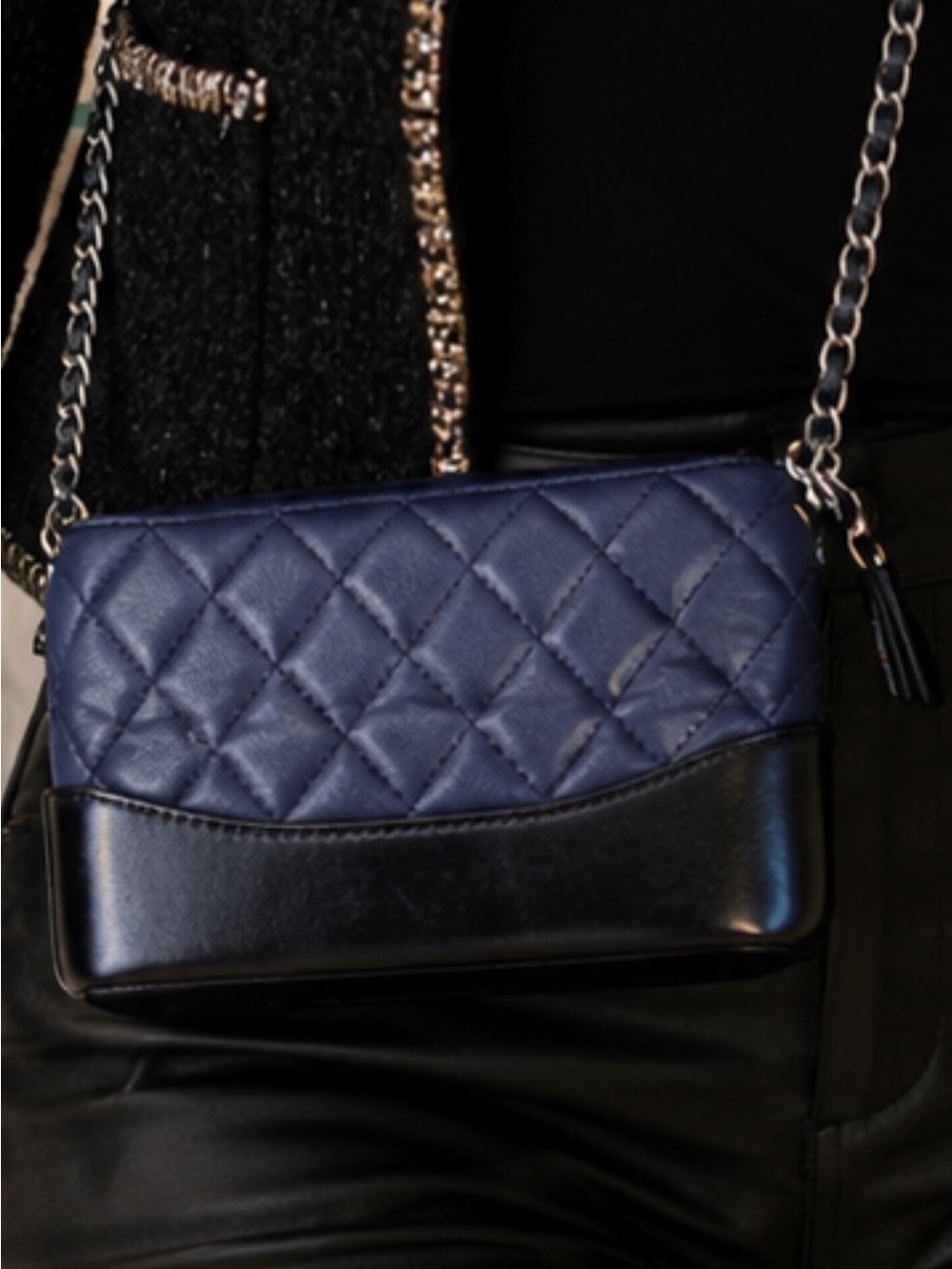 CHANEL GABRIELLE WOC LEATHER SHOULDER/CROSSBODY BAG